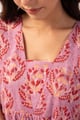 Image for Kusvaa Wkr402 Janvi Handblock A Line Kurta Nack