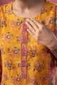 Image for Kusvaa Wkr404 Durga Handblock A Line Kurta Nack