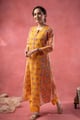 Image for Kusvaa Wkr404 Durga Handblock A Line Kurta Walking