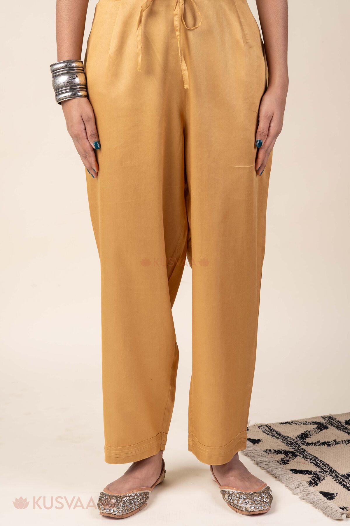 Image for Kusvaa Wkr404p Jyoti Satin Cotton Pant Front