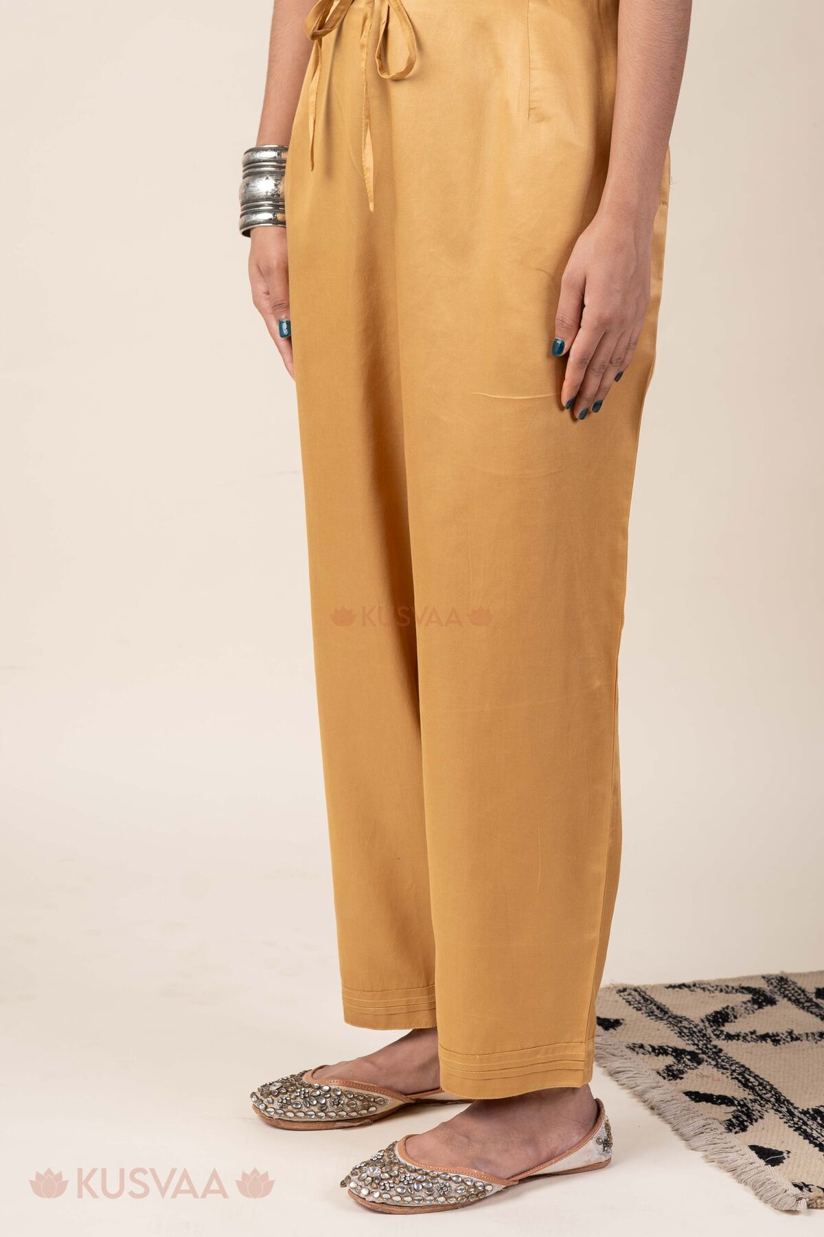 Image for Kusvaa Wkr404p Jyoti Satin Cotton Pant Side