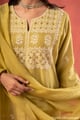 Image for Kusvaa Wkr409 Kavita Chanderi Chikankari Kurta Detailing