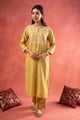 Image for Kusvaa Wkr409 Kavita Chanderi Chikankari Kurta Front