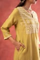 Image for Kusvaa Wkr409 Kavita Chanderi Chikankari Kurta Pocket
