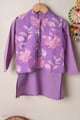 Image for Kusvaa Byw084 Sabal Cotton Kurta Jacket Set For Boys Front