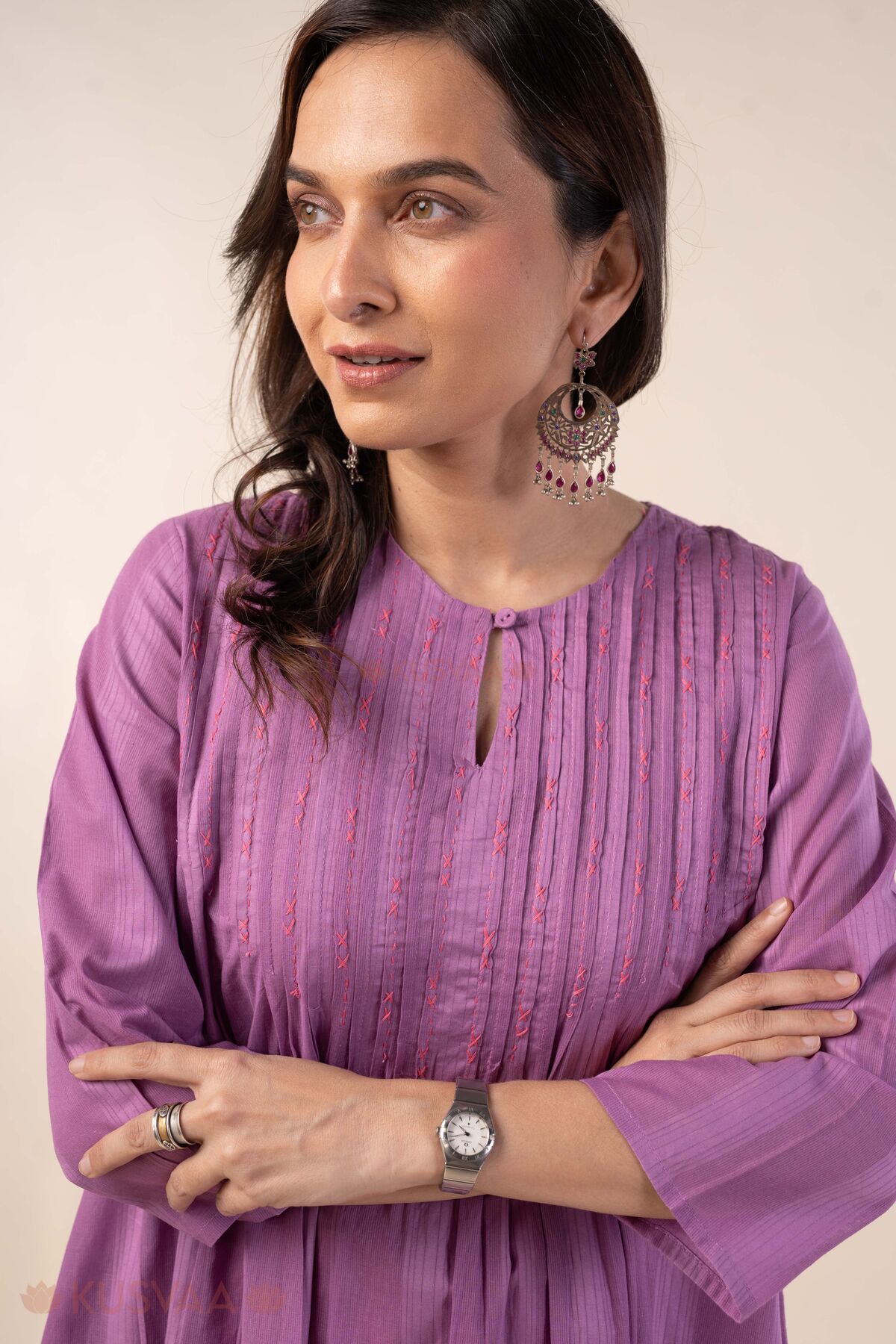 Image for Kusvaa Dr124 Dhara Cotton A Line Dress Featured