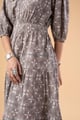 Image for Kusvaa Dr126 Sima Handblock Cotton A Line Dress Detailing