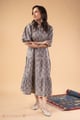 Image for Kusvaa Dr126 Sima Handblock Cotton A Line Dress Style