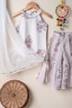 Image for Kusvaa Grw144 Vishakha Girls Cotton Kurta Sharara Dupatta Set Both