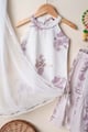 Image for Kusvaa Grw144 Vishakha Girls Cotton Kurta Sharara Dupatta Set Front