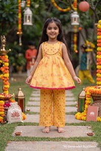 Image for Kusvaa Grw158 Jaina Bandhani Silk Garara Set Ai