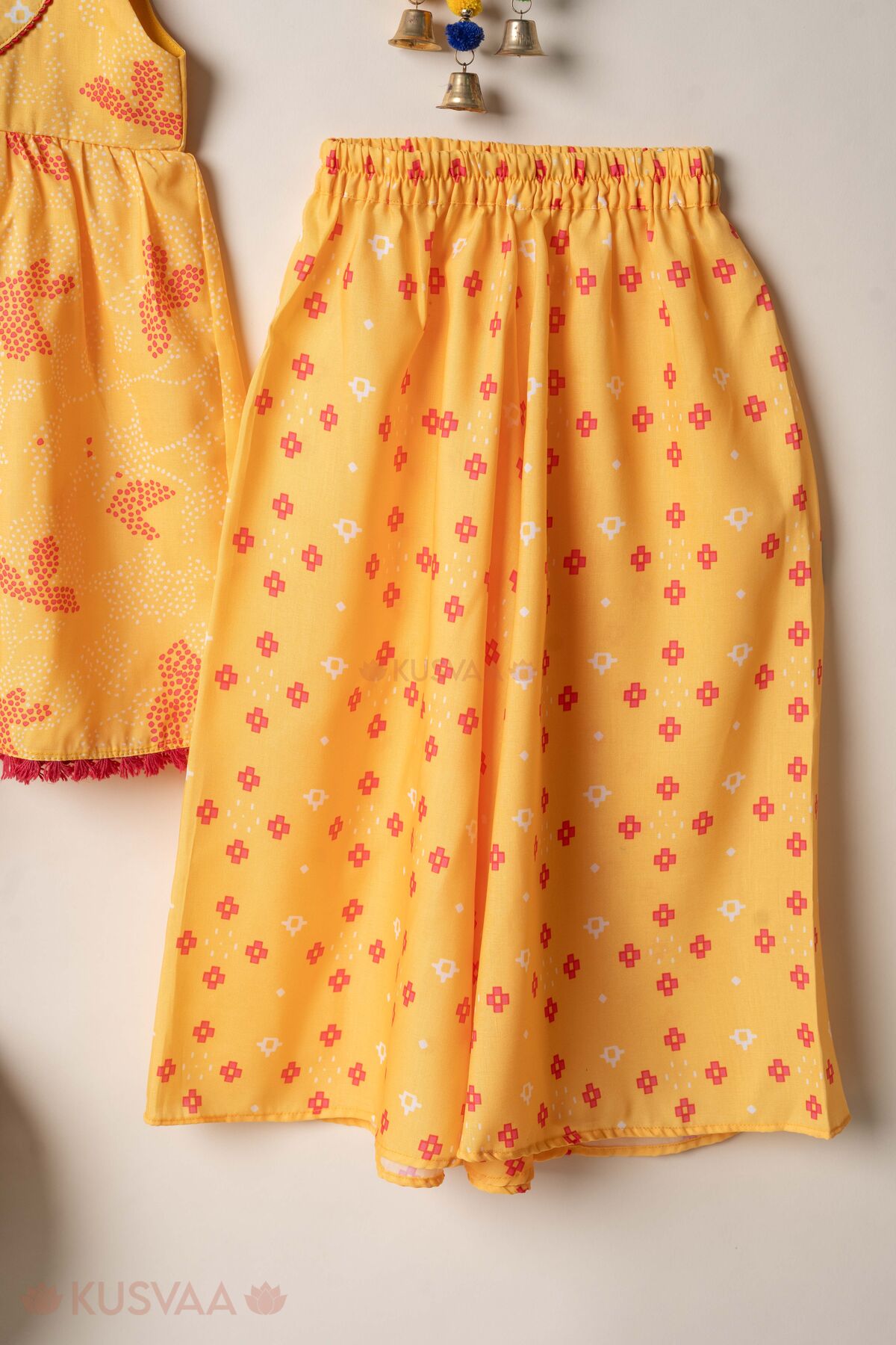 Image for Kusvaa Grw158 Jaina Bandhani Silk Garara Set Bottom