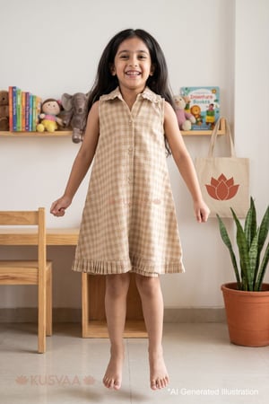 Image for Kusvaa Grw161 Meena Handloom A Line Dress Ai