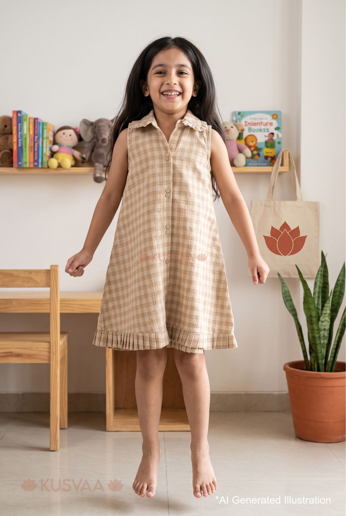 Image for Kusvaa Grw161 Meena Handloom A Line Dress Ai
