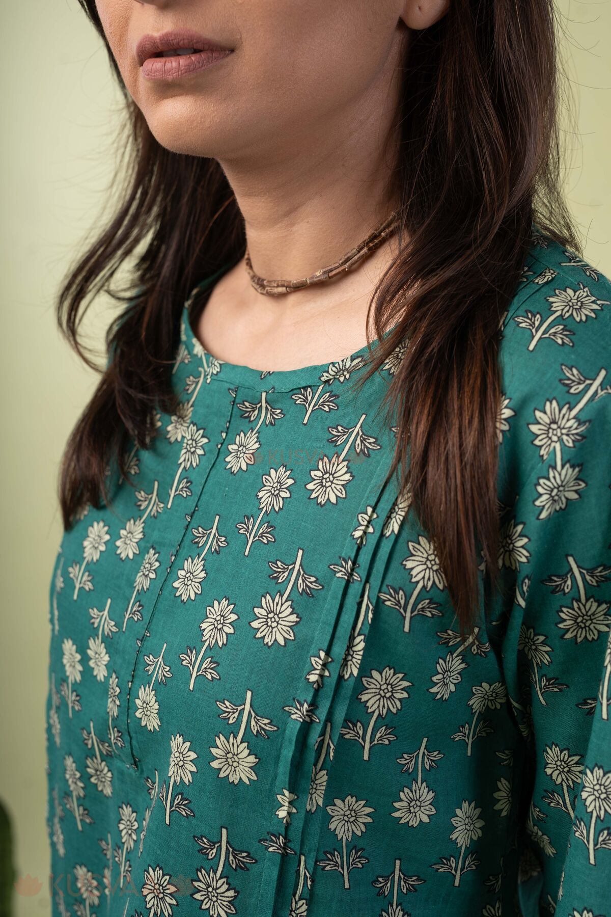 Image for Kusvaa Lwj018 Gopi Cotton Green Nightsuit Set Nack