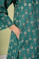 Image for Kusvaa Lwj018 Gopi Cotton Green Nightsuit Set Pocket