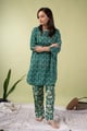 Image for Kusvaa Lwj018 Gopi Cotton Green Nightsuit Set Side