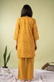 Image for Kusvaa Lwj019 Bhanu Cotton Yellow Nightsuit Set Back