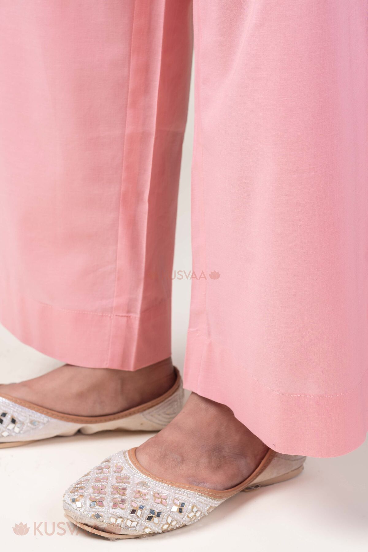Image for Kusvaa Plz006 Pink Indu Cotton Pant Pink Bottom