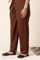 Image for Kusvaa Pnt007 Dark Brown Bhavika Cotton Pant Dark Brown Side