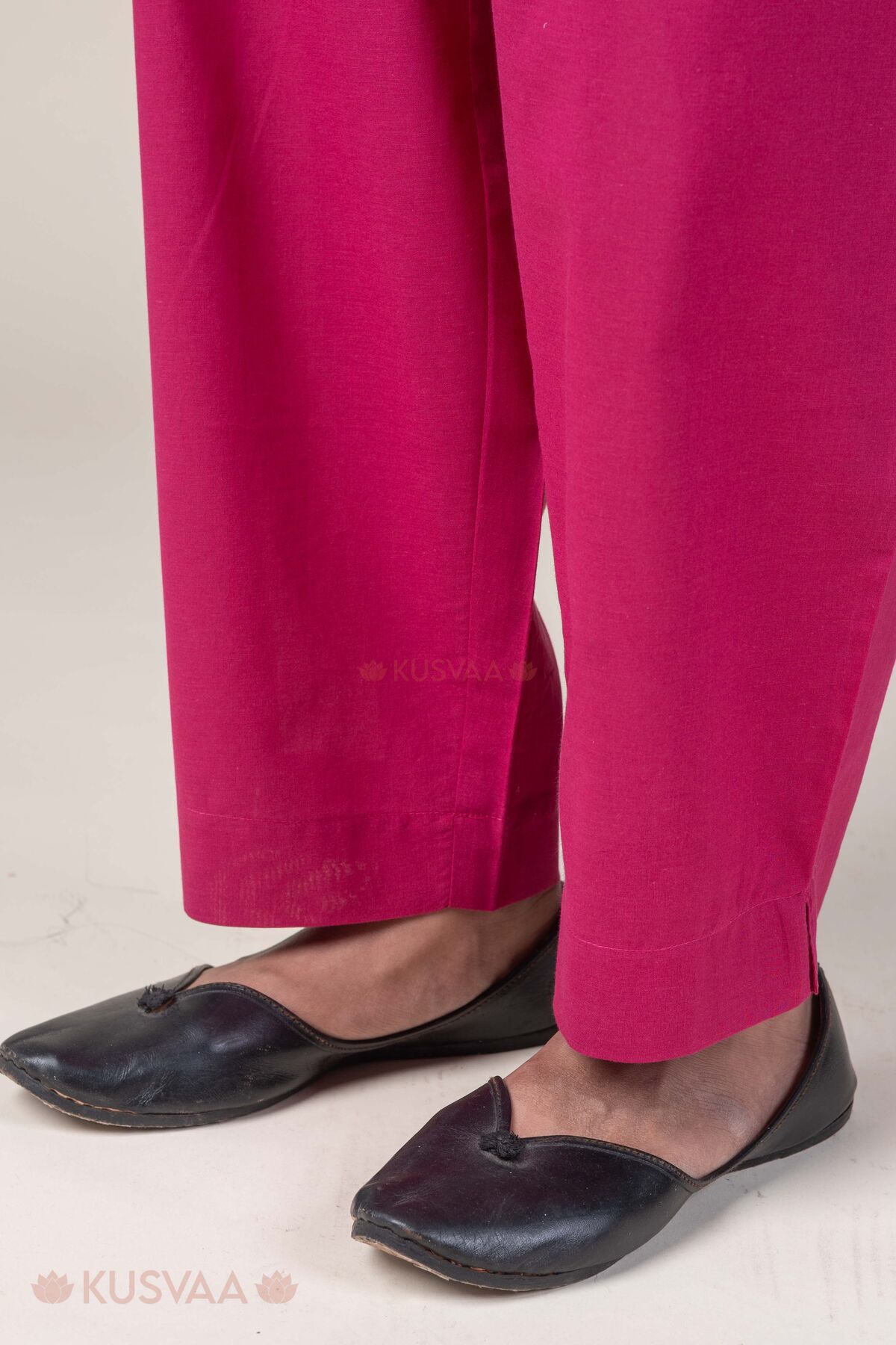Image for Kusvaa Pnt020 Magenta Devika Cotton Pant Magenta Bottom