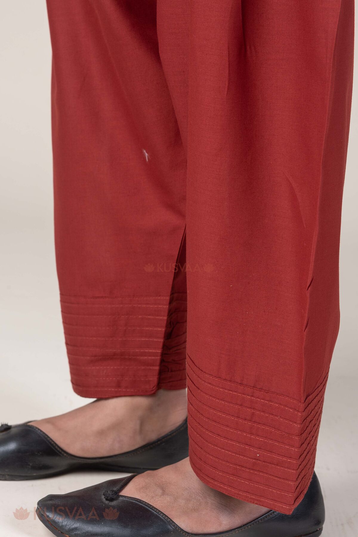 Image for Kusvaa Pnt021 Dark Rust Devika Cotton Pant Dark Rust Bottom