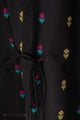 Image for Kusvaa Shk084 Kamala Handloom Cotton Black Kurti Detailing
