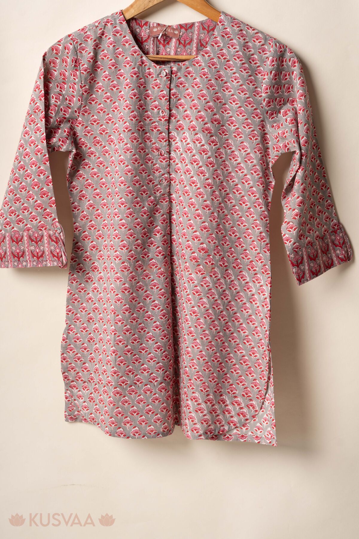 Image for Kusvaa Shk085 Ishita Handblock Short Top Featured
