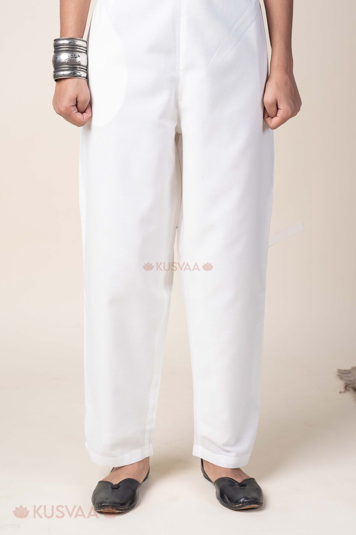 Image for Kusvaa Wkr284p Sarita Cotton Pant White Featured