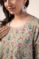 Image for Kusvaa Wkr372 Dhanvi Cotton A Line Kurta Nack