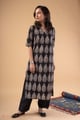 Image for Kusvaa Wkr401 Jayanti Handblock Cotton Kurta Side