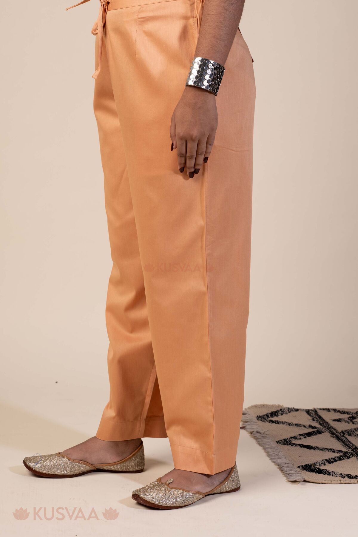 Image for Kusvaa Wkr403p Lata Satin Cotton Pant Side