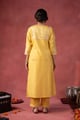 Image for Kusvaa Wkr411 Kaveri Chanderi Yellow Kurta Back