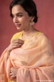 Image for Kusvaa Wkr411 Kaveri Chanderi Yellow Kurta Closeupd