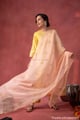 Image for Kusvaa Wkr411 Kaveri Chanderi Yellow Kurta Opendu