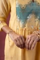 Image for Kusvaa Wkr412 Kriti Chanderi Semi A Line Kurta Detailing