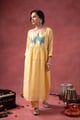 Image for Kusvaa Wkr412 Kriti Chanderi Semi A Line Kurta Side