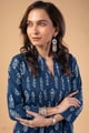 Image for Kusvaa Wkr416 Deepti Handblock Cotton Kurta Featured