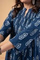 Image for Kusvaa Wkr416 Deepti Handblock Cotton Kurta Sleeve