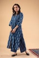 Image for Kusvaa Wkr416 Deepti Handblock Cotton Kurta Style