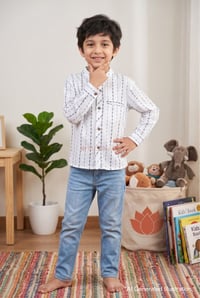 Image for Kusvaa Byw074 Ayaan Handloom Cotton Boys Shirt Ai