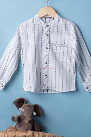 Image for Kusvaa Byw074 Ayaan Handloom Cotton Boys Shirt Full