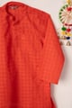 Image for Kusvaa Byw086 Pratul Cotton Orange Kurta For Boys Side