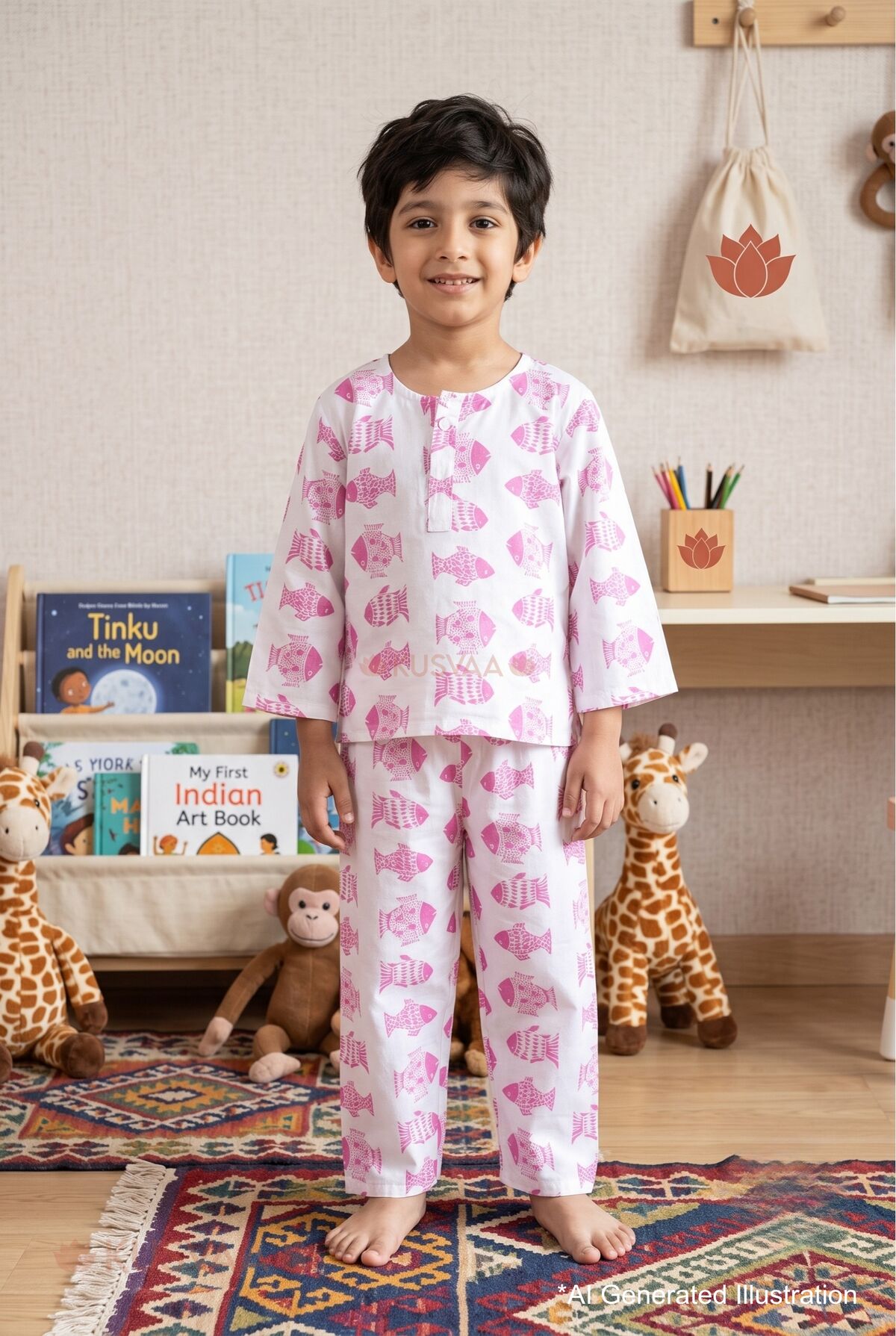 Image for Kusvaa Byw088 Suman Cotton Night Suit Ai