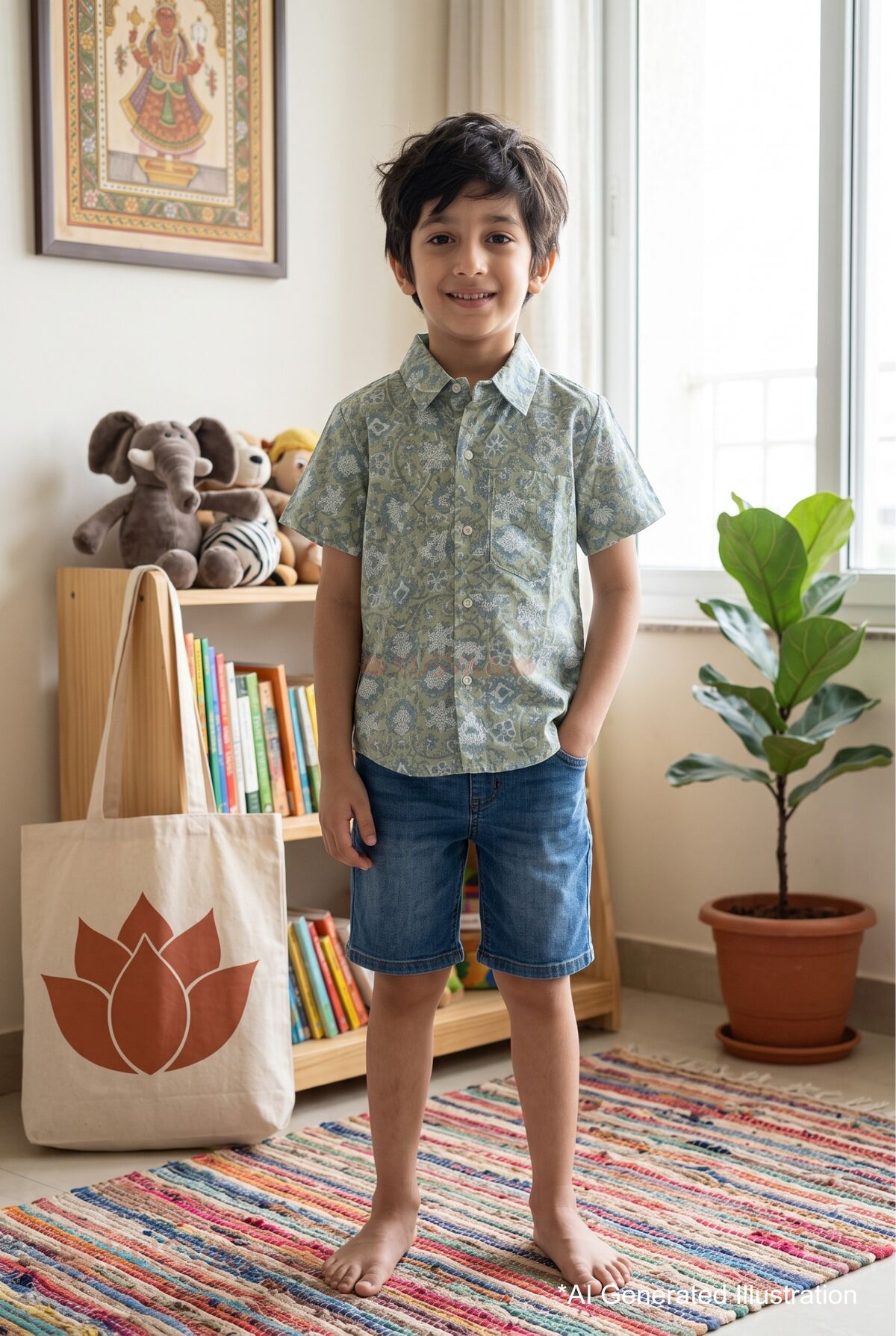 Image for Kusvaa Byw110 Bimal Cotton Kids Shirt Ai