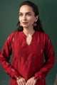 Image for Kusvaa Cood174 Chetana Silk A Line Kurta Pant Set