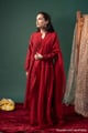 Image for Kusvaa Cood174 Chetana Silk A Line Kurta Pant Set Dupatta