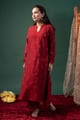 Image for Kusvaa Cood174 Chetana Silk A Line Kurta Pant Set Side