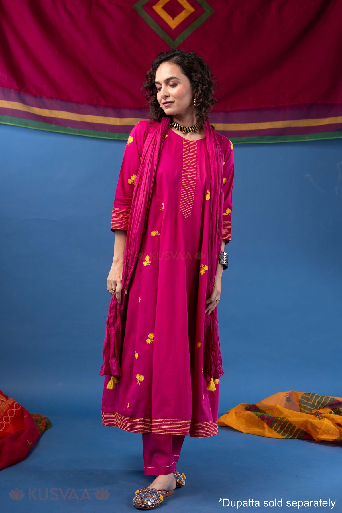 Image for Kusvaa Cood177 Kavya Cotton Kurta Pant Set Style