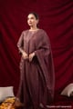 Image for Kusvaa Cood179 Madhuri Silk Purple Kurta Pant Set Dupatta